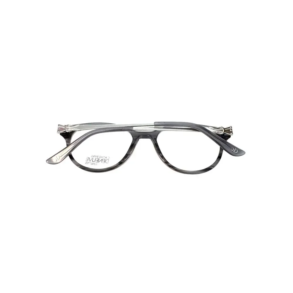 NEW Catherine Deneuve GREY Crystal clear rounded CD0422 Glasses